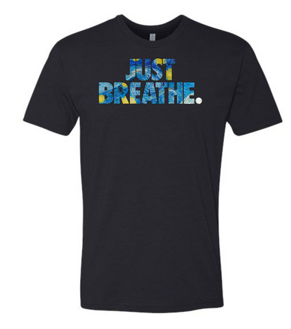 Just Breathe T-Shirt (Black Starry Night)